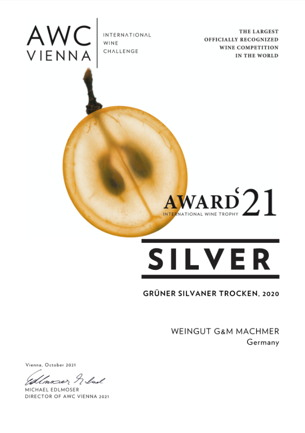 Weingut Machmer Auszeichnung - AWC-Grüner Silvaner Trocken