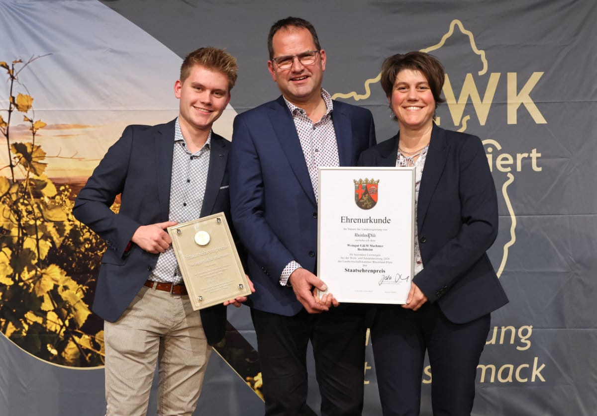 BIO Weingut Machmer Staatsehrenpreis 2024