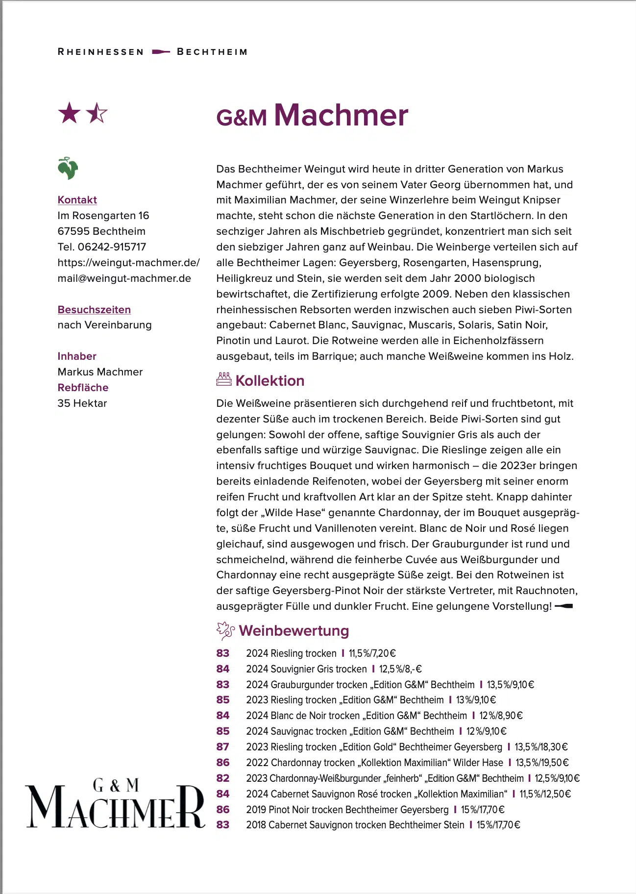 Eichelmann 2026 - BIO Weingut Machmer Auszeichnung Eichelmann 2026 - BIO Weingut Machmer Auszeichnung